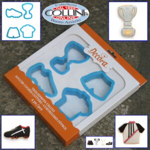 Decora - Set  cookie cutters Football 4 pieces