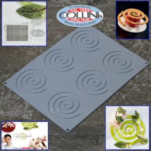 Pavoni - Silicone Spiral Decoration Mold, 6 cavities
