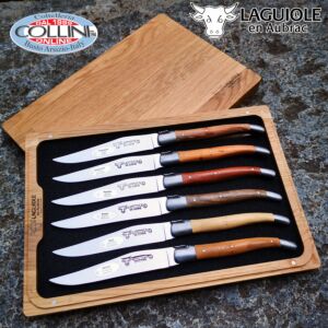 Laguiole en Aubrac - Sep 6 piece wooden handle steak knives - table knives