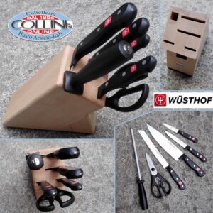 Wusthof Germany - Gourmet - 6 Piece Knife Block - Beech - 1095070601 - kitchen knives