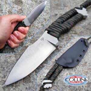 Wander Tactical - Raptor - Satin CoS SanMai & Green Paracord - custom knife