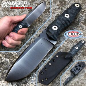 Wander Tactical - Scrambler - Iron Washed & Black Micarta - craft knife
