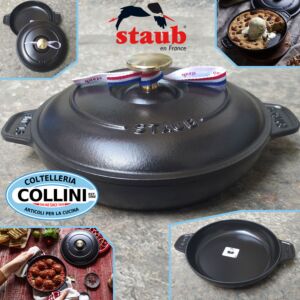 Staub - Cast Iron Covered Baking Dish with Lid, black matte - 20 cm