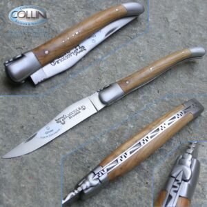 Laguiole En Aubrac - olive wood with double bolsters - traditional knife