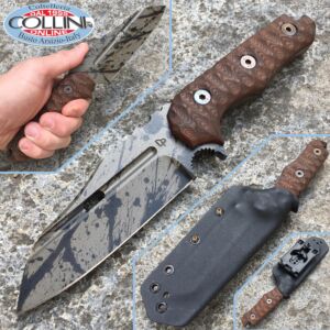 Wander Tactical - Mistral - Black Blood Finish con micarta Dark Wood - handmade knife