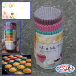 Birkmann - Set of 200 colorful mini muffins-cupcakes baking paper ramekins