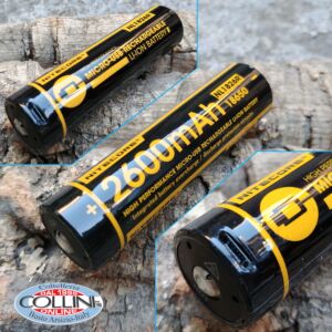 Nitecore - NL1826R - Rechargeable battery with Micro-USB connection - 3.6V 2600mAh