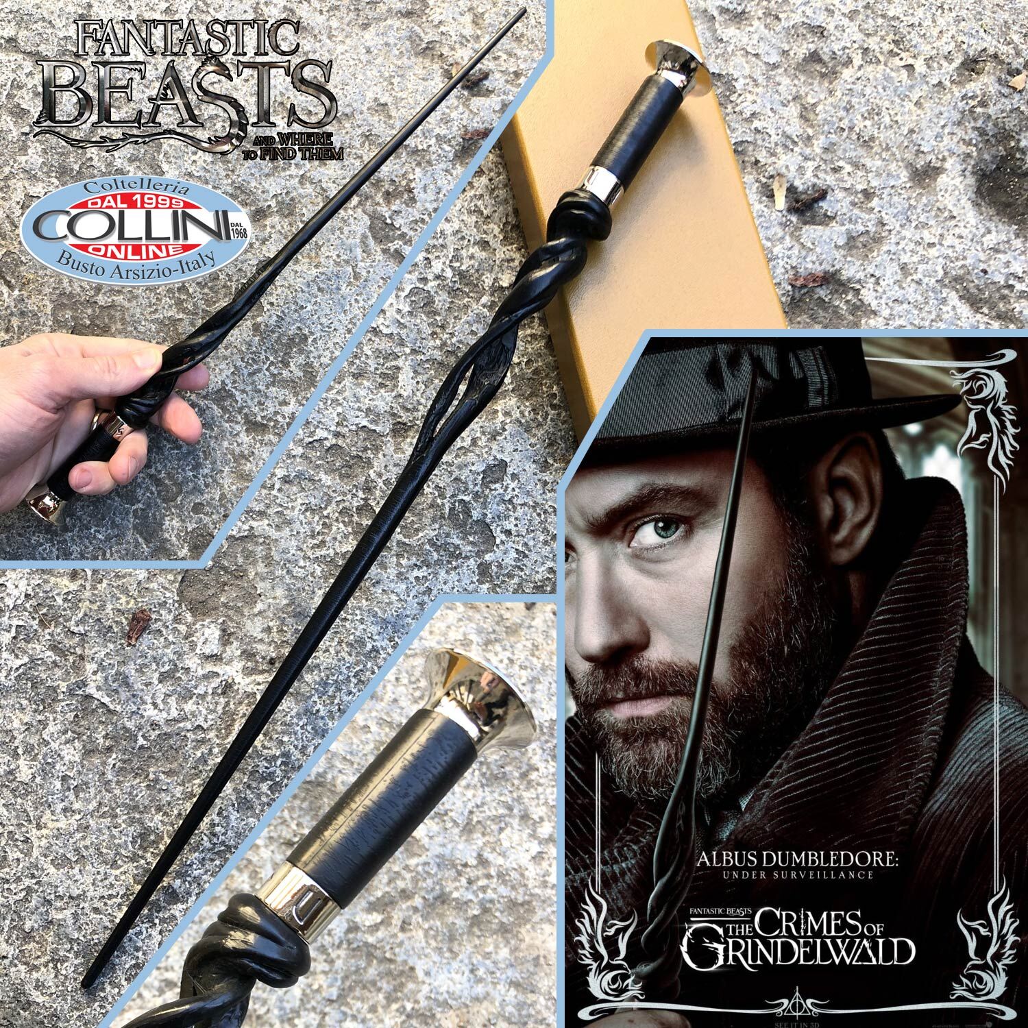 Halloween Cosplay Prop Film Replica Albus Dumbledore Metal Core Magic Wand 
