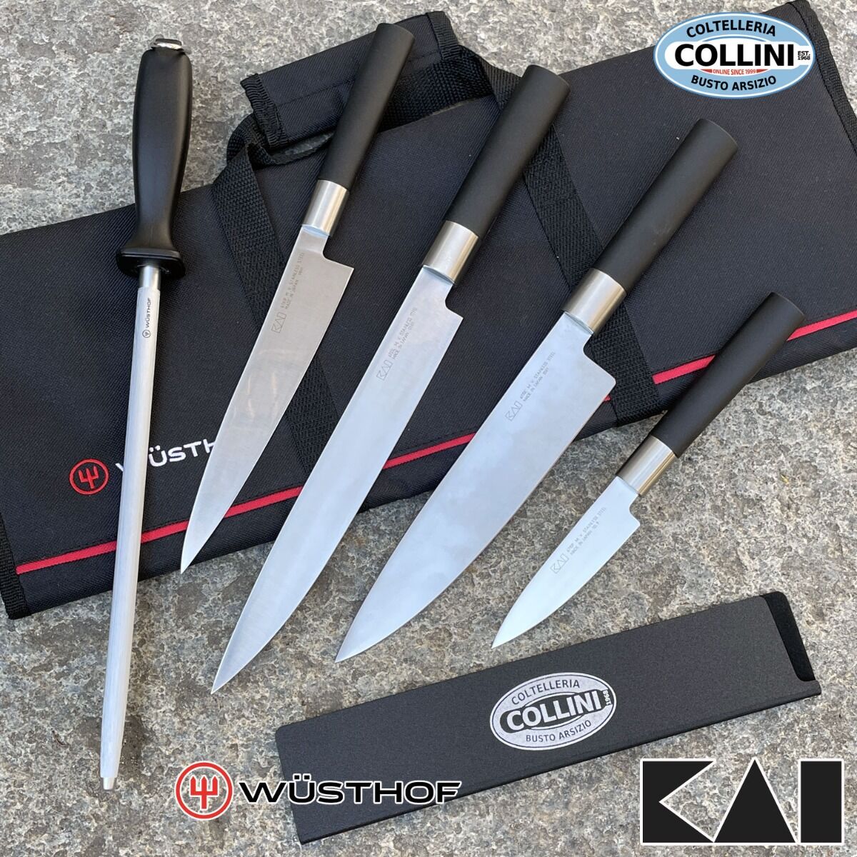 Coltelleria Collini - Set of 4 professional kitchen knives Kai
