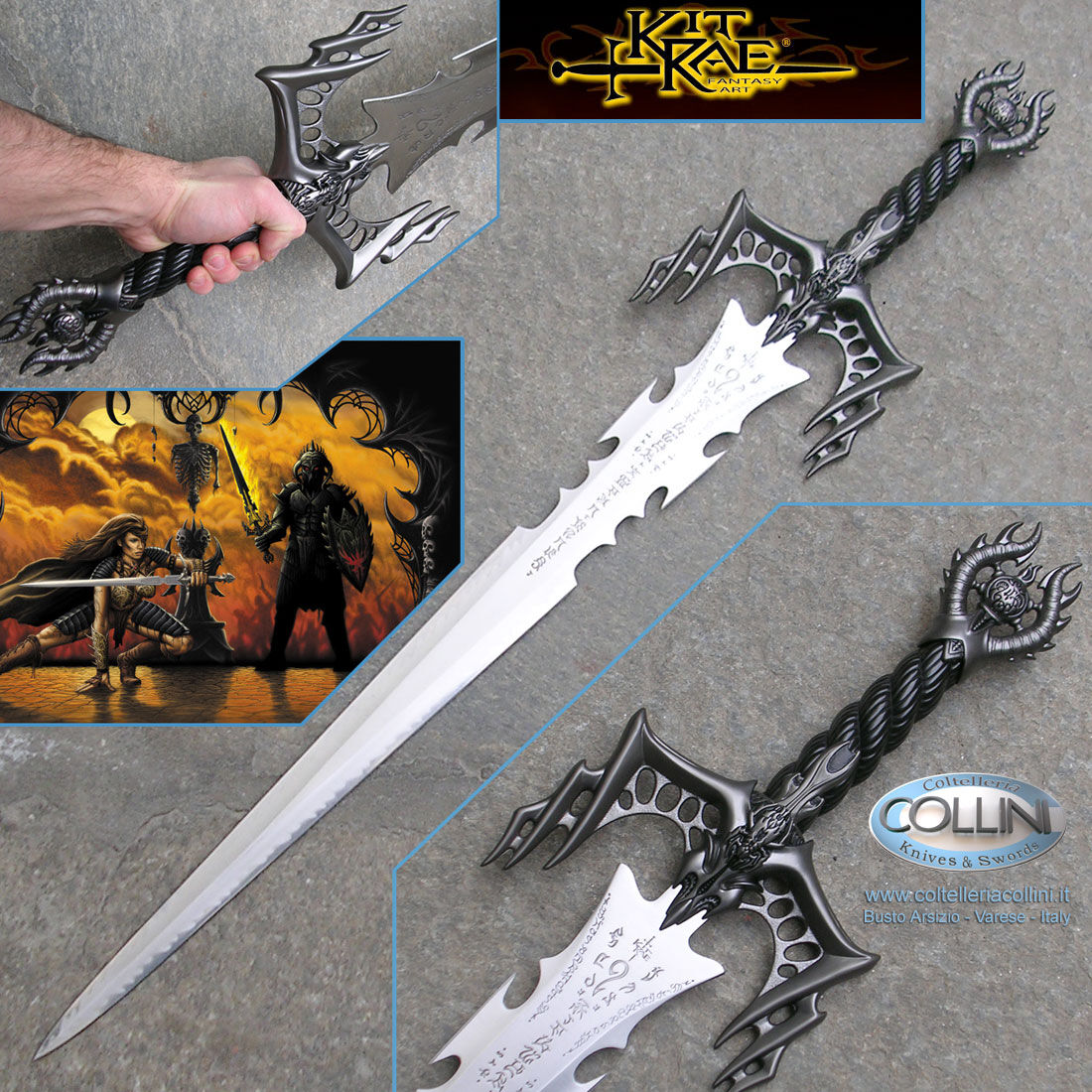 United Cutlery, United Cutlery swords, katana, kit rae, fantasy sword,  produced from films, sale, Collini Cutlery, Italy