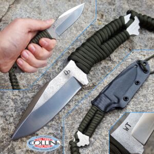 Wander Tactical - Raptor - Satin CoS SanMai & Green Paracord - custom knife