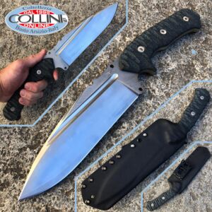 Wander Tactical - Smilodon Satin SanMai CoS & Black Green Micarta - craft knife
