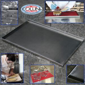 Pavoni - Drilled raw aluminum baking tray 40x30x2 cm. PIES PROJECT