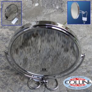 Made in Italy - Bifacial magnifying mirror, both stand and to be fixed to the wall
