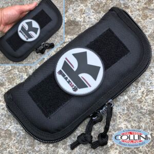 Coltelleria Collini - Large Zip Pouch + PVC Morale Patch - Round Grey Knives.it - Gadget