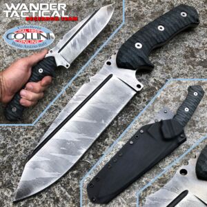 Wander Tactical - Smilodon Iron Washed and Black Micarta - craft knife