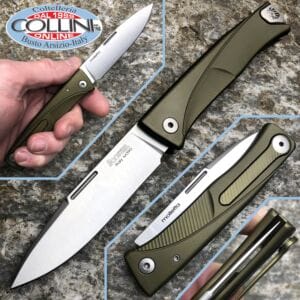 Lionsteel - THRILL - SlipJoint Aluminum Green - TLABS - knife