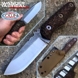 Wander Tactical - Scrambler knife - SanMai V-Toku2 & Brown Micarta - custom knife