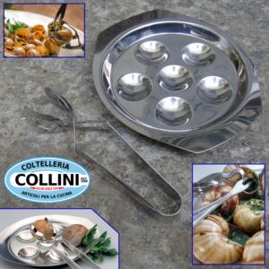 Pintinox - Set snails - 6-seater plate with stainless steel spring