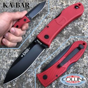 Ka-Bar - Dozier Folding Hunter knife 4062RD - Red Zytel Handle - knife