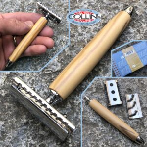 Fatip - Safety Razor - ULIVO WOOD - Gentle Head - 110mm - 42131