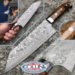 Takeshi Saji - Chef's Bunka Knife 180mm with Desert Ironwood Handle - SPG2 Damascus - kitchen knife