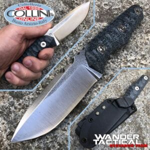Wander Tactical - Scrambler knife - SanMai V-Toku2 & Black Micarta - custom knife
