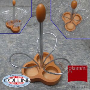 Giannini - Steel and pear wood table cutlery holder - NUVOLA PARTY