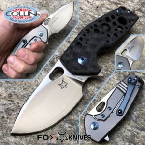 Fox - Suru knife by Vox - Special Edition in SanMai SPG2 Steel - Titanium and Carbon - CO-526TCBL - knife