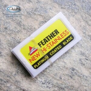 Feather - 10 Stainless Steel Razor Blades for Safety Razors and Shavette - razor blade