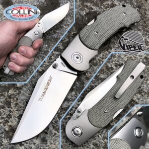 Viper - Turn knife by Silvestrelli - Titanium and Micarta - M390 steel - V5986CG - knife