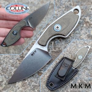 MKM & Mercury - Mikro 1by Vox - Green Micarta - MK MR01-GC - neck knife
