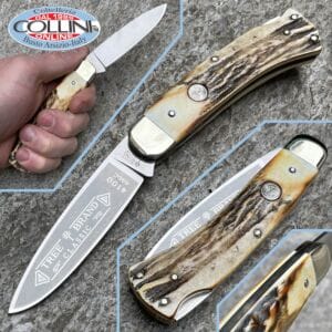 Boker - Tree Brand Classic Hunter knife 4100 - Burnt Stag - vintage knife