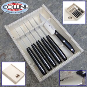 Due Cigni - 1896 Line - Set 6 steak knives - Pom handle - 2C 1019 SET6 - Table knives