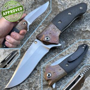 Allen Elishewitz - Gordian Knot Custom Flipper - Bronze and Carbon Fiber - PRIVATE COLLECTION - handmade knife 