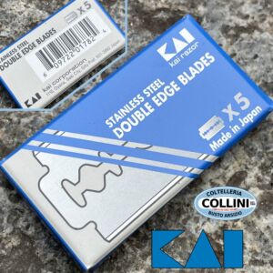 KAI - 5 Stainless Steel Razor Blades for Safety Razors and Shavette - Razor blade
