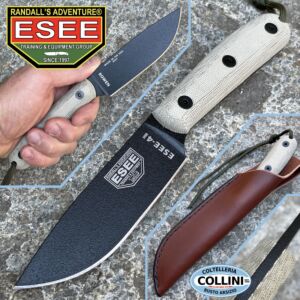ESEE Knives - Model 4HM Modified Handle - Leather Sheath - Knife