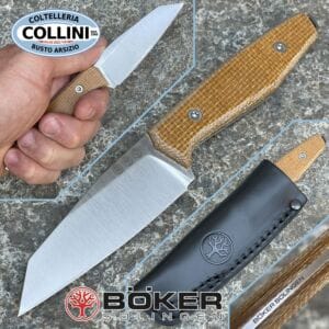 Boker - Daily Knives AK1 Reverse Tanto Mustard Micarta - 123502 - knife