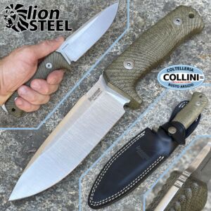 Lionsteel - T5 Satin - Green Canvas Micarta - T5CVG - knife