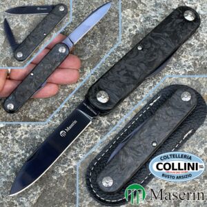 Maserin - Sessantesimo - FatCarbon & Blue HNCF - 195/AlTiN - knife
