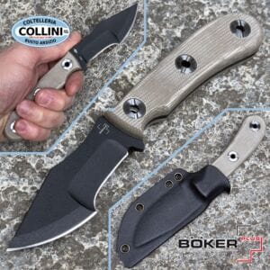 Boker Plus - Micro Tracker 2.0 by Dave Wenger - 1095 & Micarta - 02BO117 - knife