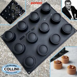 Pavoni - Silicone mould Cylindra 12 impressions by Pierre Hermé - Ø650mm H450 mm-130ml