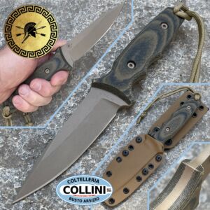 Spartan Blades - Harsey TT - Kydex, Flat Dark Earth and Camo Micarta - SB43DECMKYTN - knife