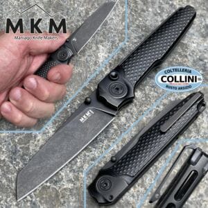 MKM - Miura - M390 Button Lock - Titanium Total Black - MI-TDSW - knife