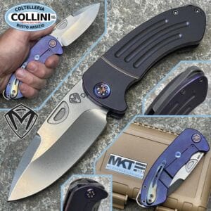 Medford Knife and Tool - Theseus - D2 Tumbled Blade, Violet Handles - MK040 - knife