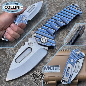 Medford Knife and Tool - Praetorian Genesis T - S45VN Tumbled DP, Blue Warp Speed Handles - MK0294 - knife