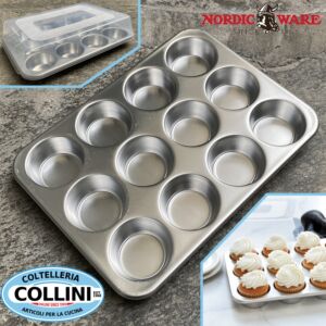 Nordic Ware - Naturals 12 Cavity Muffin / Cupcake Pan with High-Domed Lid