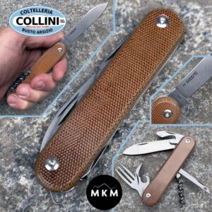 MKM - Malga 6 - MagnaCut & Natural Micarta - MP06MAG-NC - Multipurpose Knife