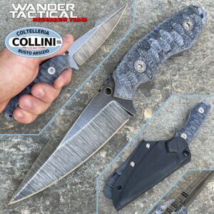 Wander Tactical - Barracuda Tanto Compound Knife - Raw & Black Micarta - Custom Knife