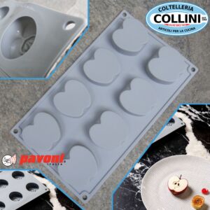 Pavoni - HALF APPLE silicone mould by Davide Oldani - 8 impressions